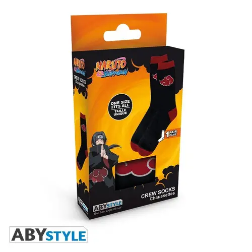 Чорапи ABYSTYLE NARUTO SHIPPUDEN Socks Akatsuki, Черен/Червен - image 4