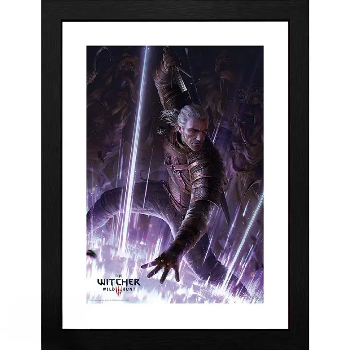 GBEYE THE WITCHER - Κορνιζαρισμένη εκτύπωση "Geralt" (30x40)