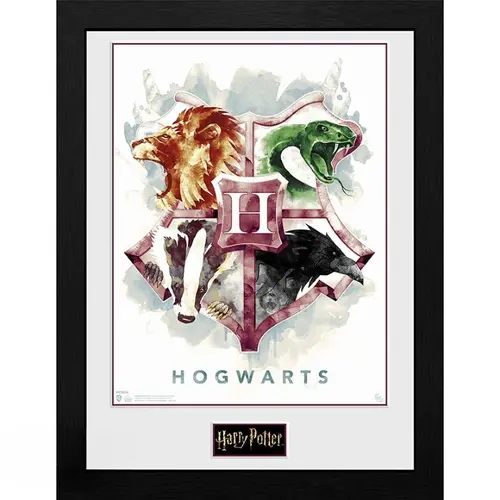 GBEYE HARRY POTTER - Poster înrămat "Hogwarts Water Colour" (30x40) - 1