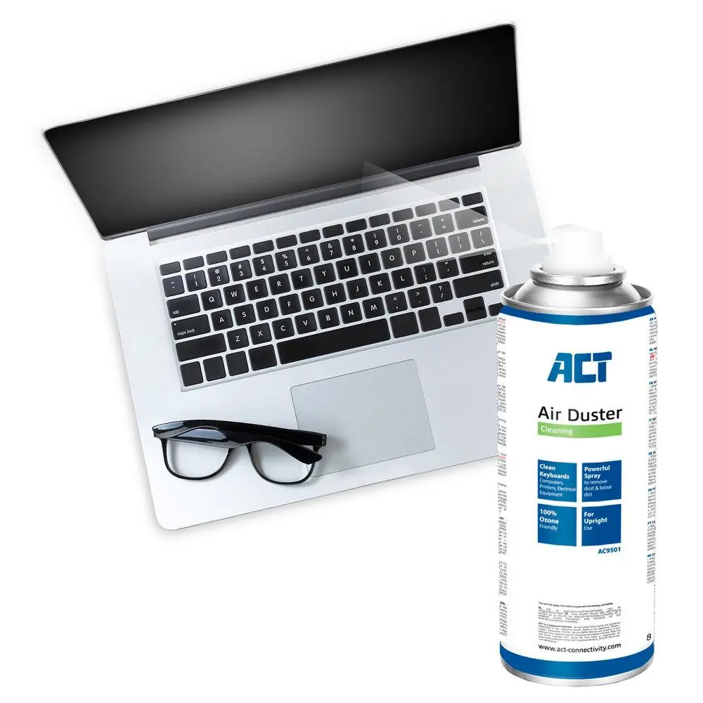 Spray cu aer comprimat ACT AC9501, Pentru tastaturi, LCD, TV, monitoare, 400 ml - image 2
