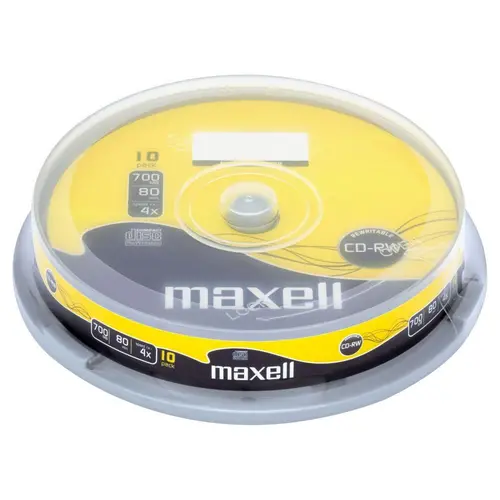 CD-RW80 MAXELL, 700MB, 52x четене  4x запис, 10 бр