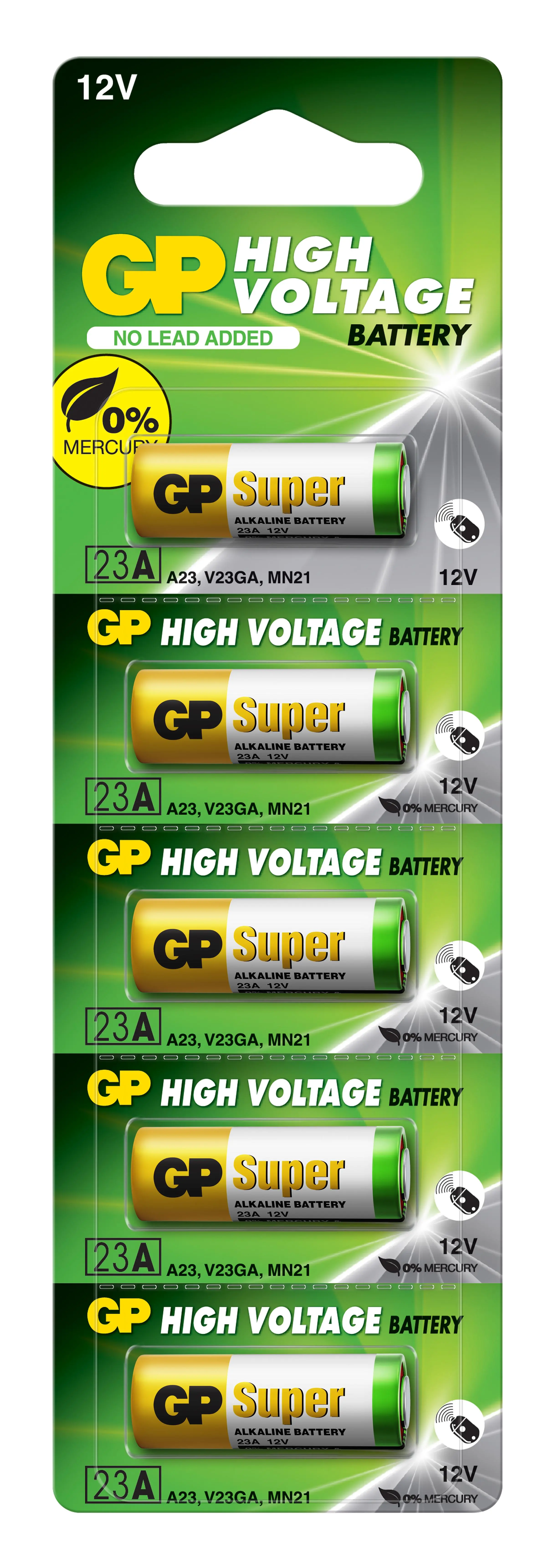Алкална батерия GP 12 V /5бр./pack цена за 1 бр. батерия/ за аларми А23