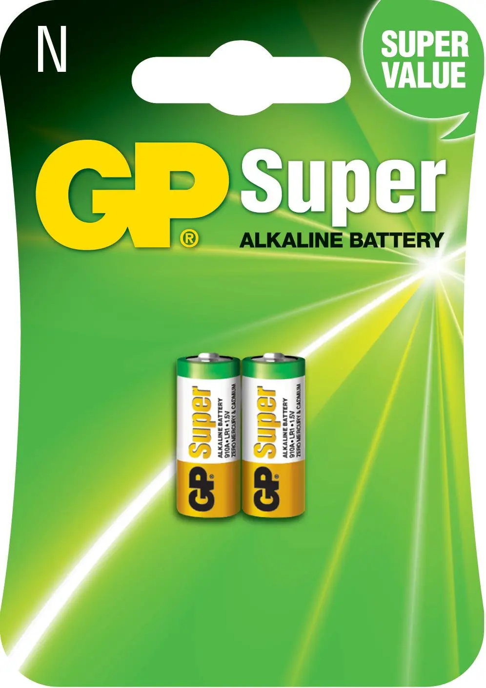 Baterie alcalină GP LR-1 /2 buc. în ambalaj/ 1.5V