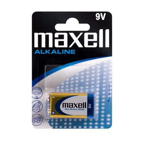 Αλκαλική μπαταρία MAXELL 6LF22 /6LR61/ /9V/ 1 τεμ., 12 τεμ/κουτί - 1