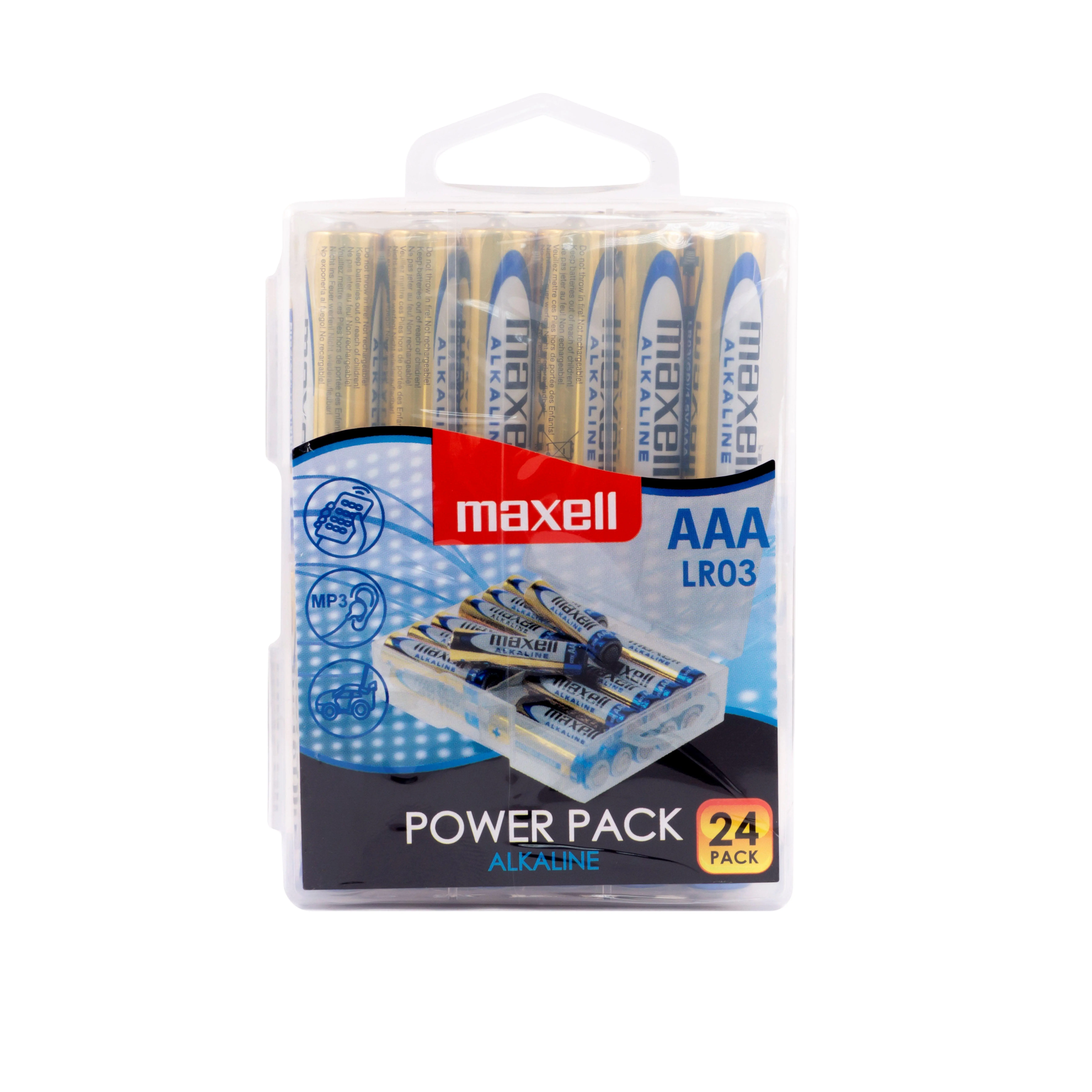 Алкални батерии MAXELL LR03 1,5V AAA 24 бр. блистер PVC case - image 1
