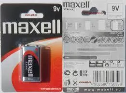 Цинк Манганова батерия MAXELL 6F22 /9V/ 1 бр. в опаковка -20бр/кутия - image 1