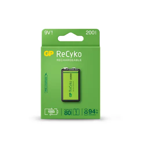 Акумулаторна Батерия GP R22 8.4V 200mAh RECYKO 20R8HN-GB1 NiMH 1бр. в опаковка GP