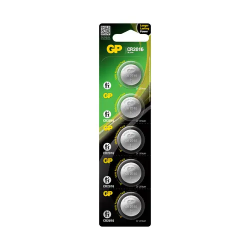 Baterie buton litiu GP CR2016 3V 5 buc. în blister /preț pentru 1 buc. baterie/ GP - 1