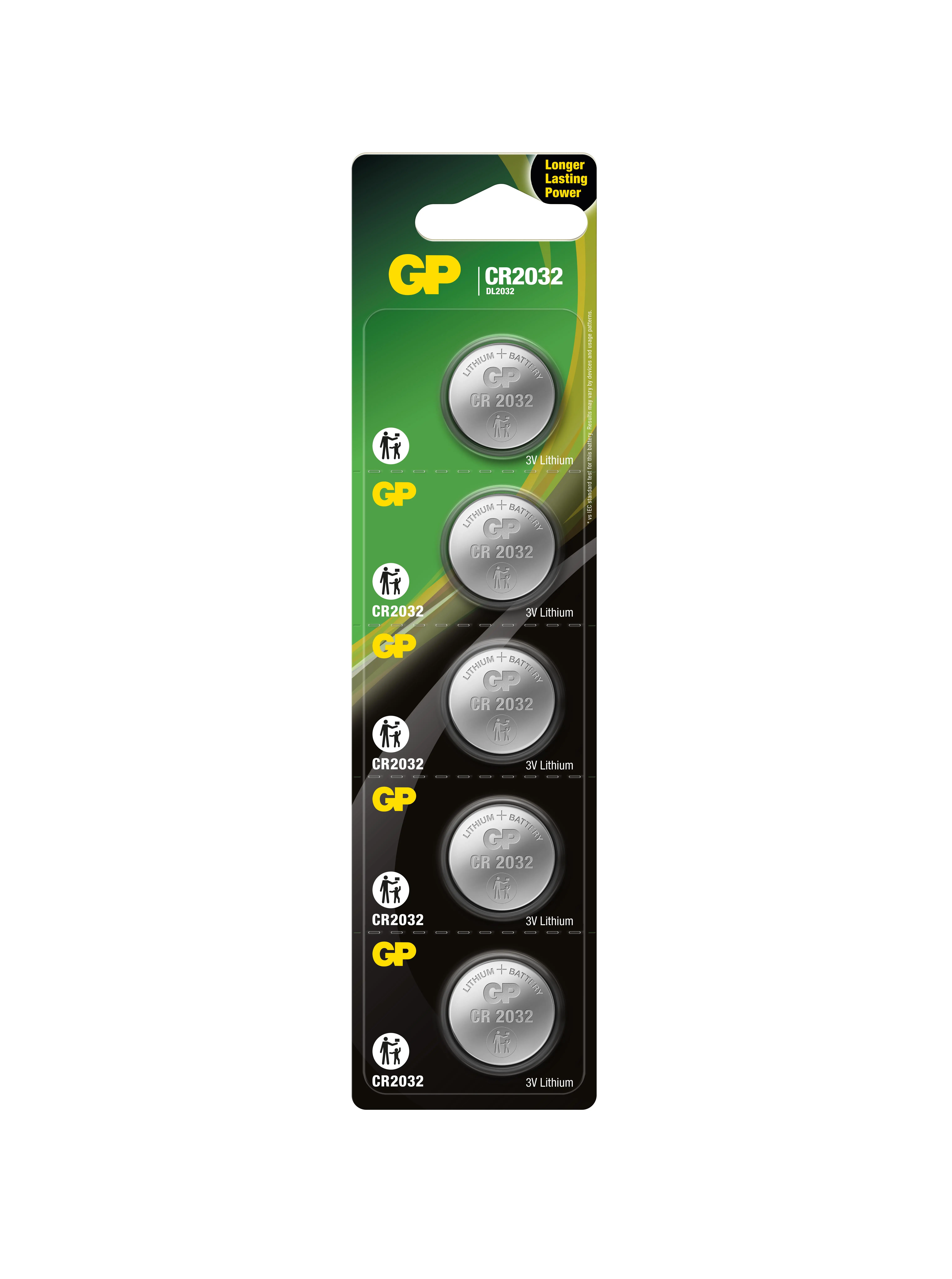 Baterie buton litiu GP CR2032 3V 5buc. în blister / preț pentru 1 buc. baterie/ GP