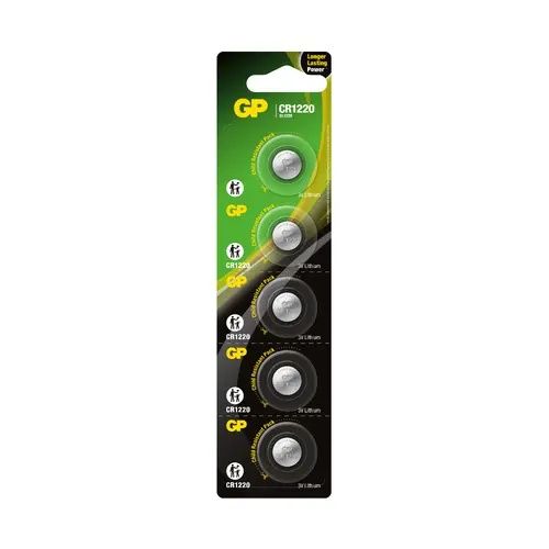 Baterie buton cu litiu GP CR-1220 3V 5 buc. în blister /preț pentru 1 buc. baterie - 1