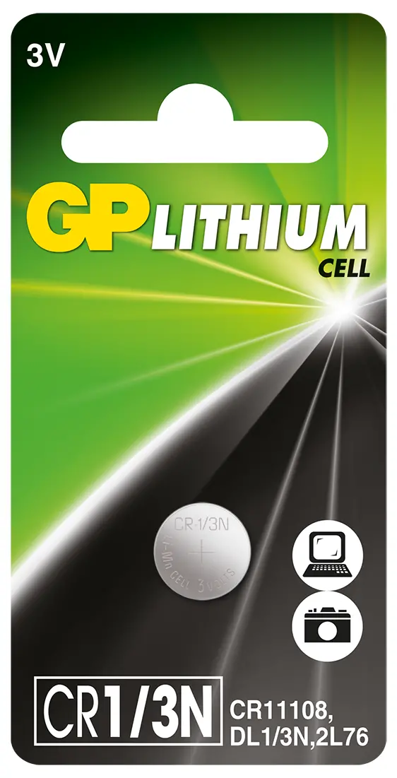 Μπαταρία λιθίου GP CR-1/3N 3V για μετρητές γλυκόζης και φωτογραφικές DL1/3N