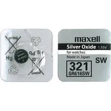 Бутонна батерия сребърна MAXELL SR-616 SW /321/  1.55V - image 1