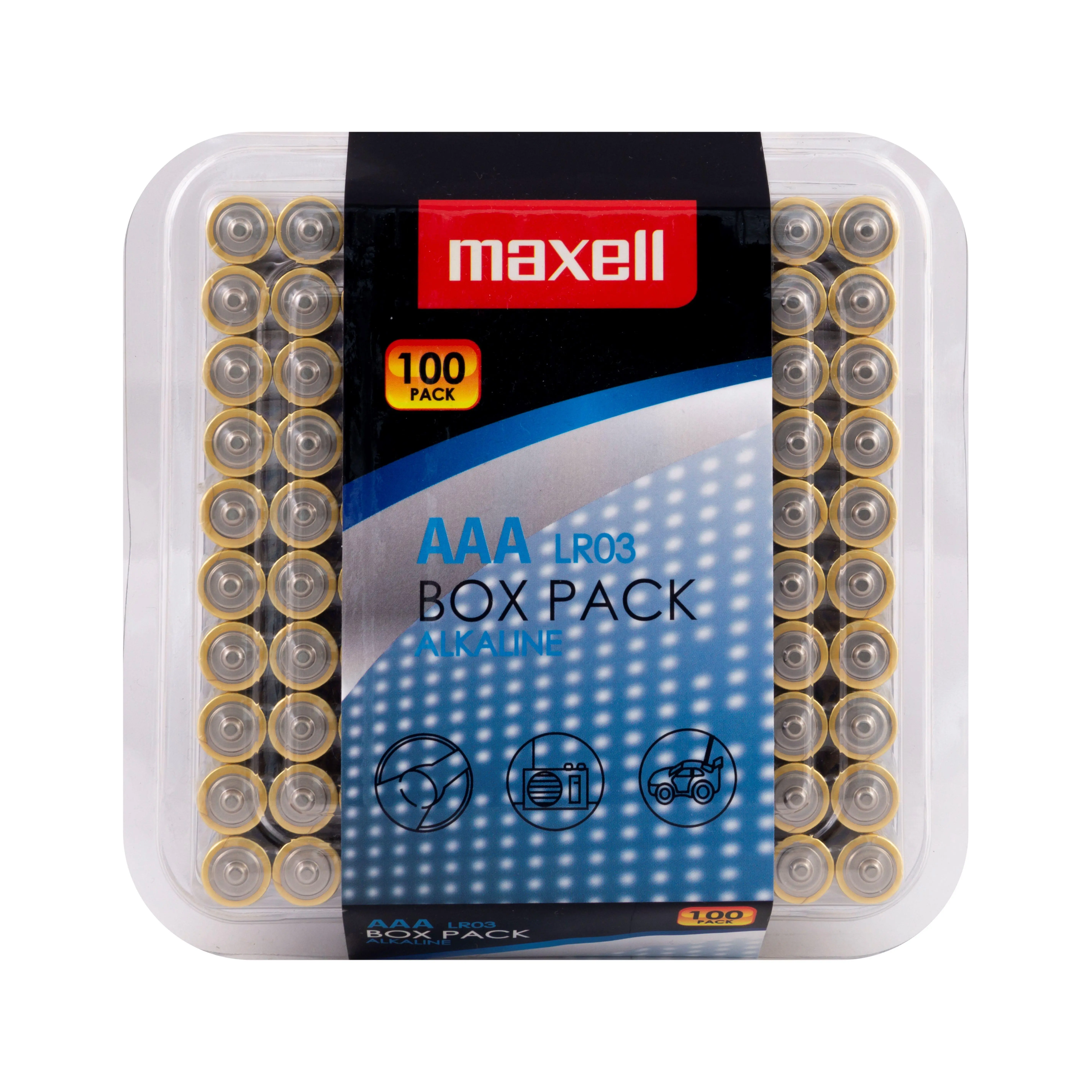 Baterii alcaline MAXELL LR03 AAA 10x10 buc / 100 buc. în cutie PVC