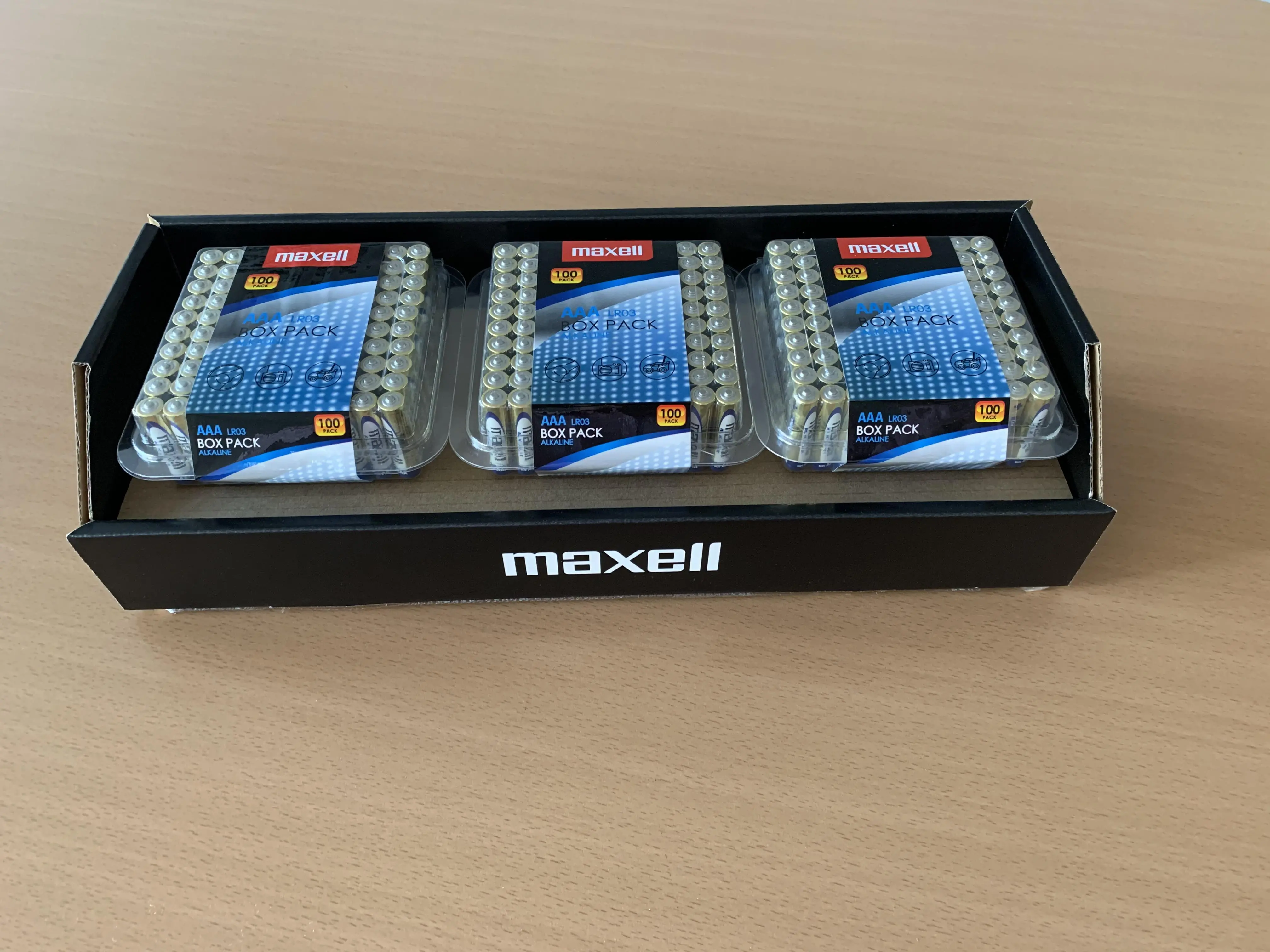 Алкални батерии MAXELL LR03 AAA 10x10 бр / 100 бр. в PVC кутия - image 2