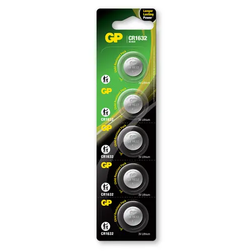 Μπαταρία λιθίου CR1632 3V GP BATTERIES, 5 τεμ. blister /τιμή για 1 τεμ. μπαταρία - 1