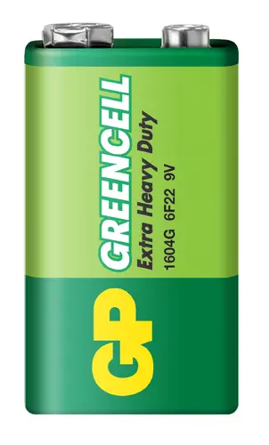Baterie zinc-carbon GP 6F22 /9V/ Greencell 1604GLF-B 1 buc. shrink - 1