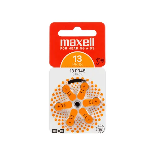 Μπαταρία ψευδαργύρου-αέρα MAXELL ZA13 6 τεμ. κουμπιά για ακουστικά βαρηκοΐας σε blister - 1