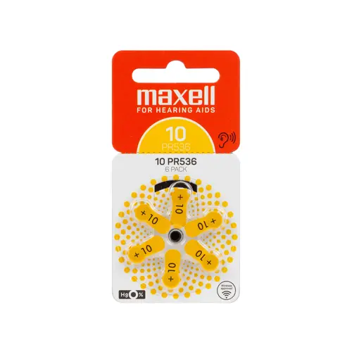 Μπαταρία ψευδαργύρου-αέρα MAXELL ZA10 6 τεμ. κουμπιά για ακουστικά βαρηκοΐας σε blister - 1