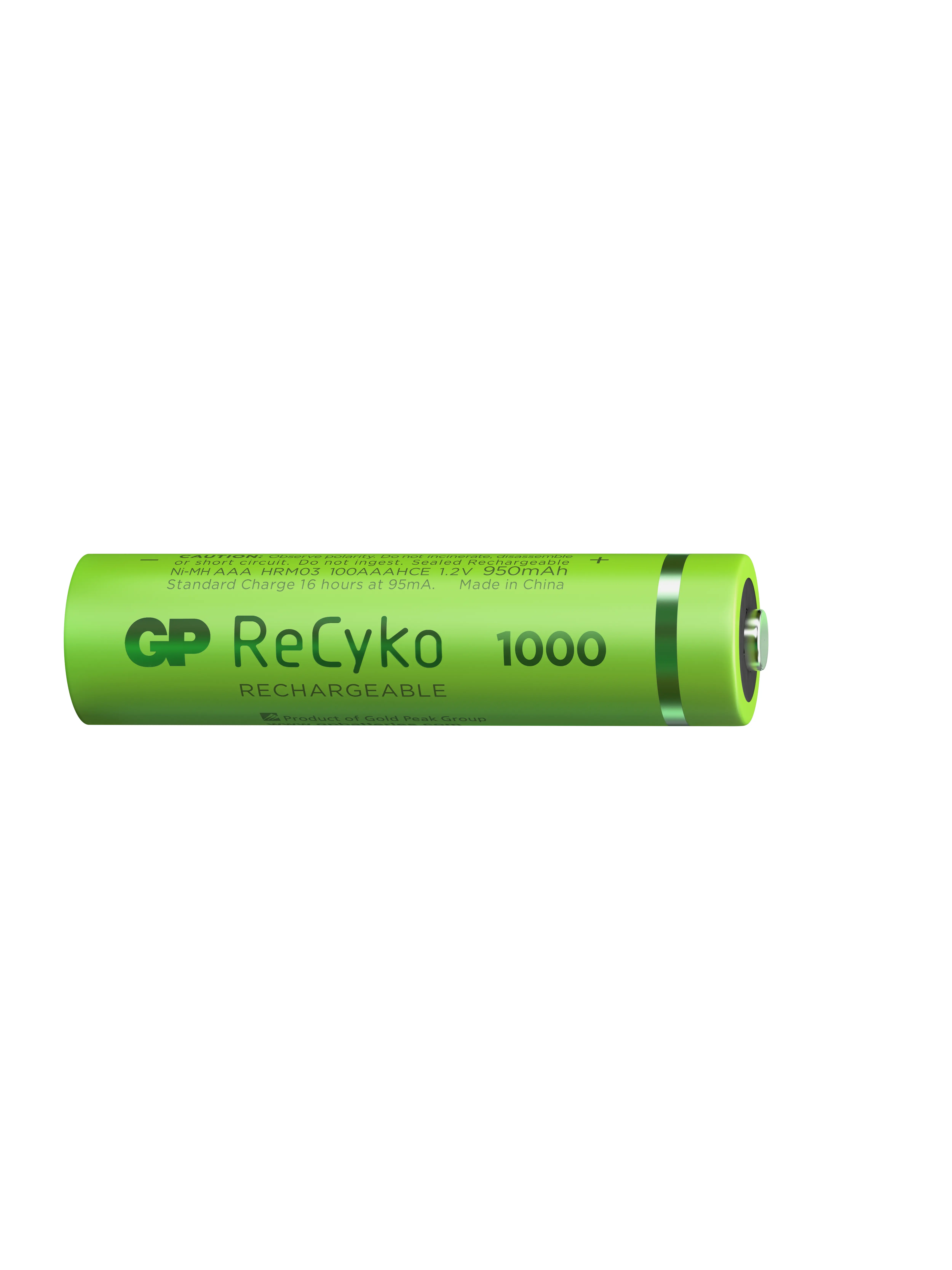 Акумулаторна Батерия GP R03 AAA 1000mAh NiMH 100AAAHCE-EB2 2 бр. в опаковка GP - image 3