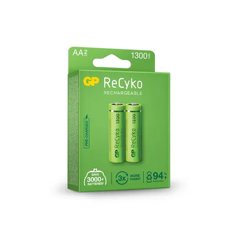 Акумулаторна Батерия R6 AA 130AAHC-EB2 1300mAh NiMH 2 бр. в опаковка GP - image 2