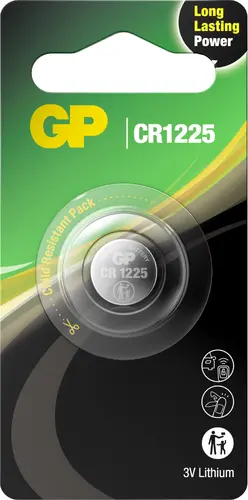 Μπαταρία κουμπί λιθίου GP CR1225 3V 1 τμχ. σε blister /τιμή για 1 τμχ - 1