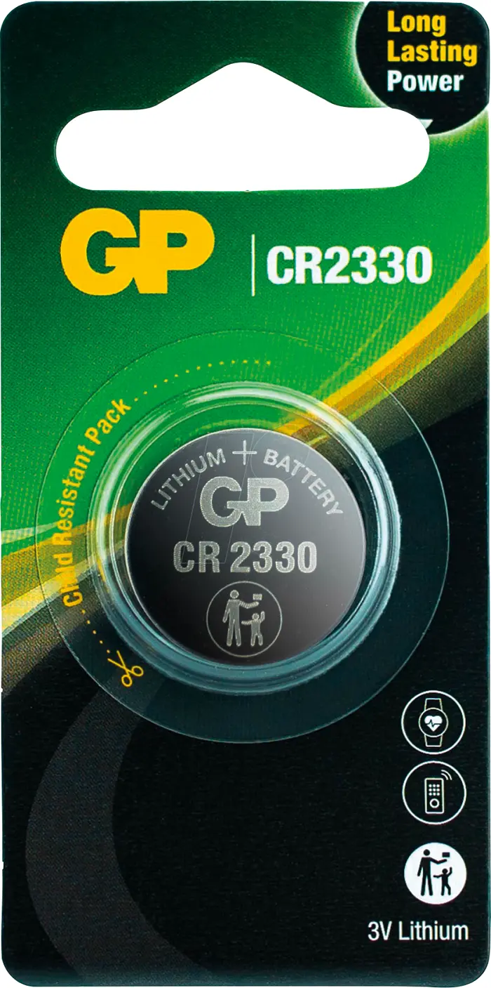 Литиева бутонна батерия GP CR-2330 3V 1 бр. в блистер /цена за 1 бр./