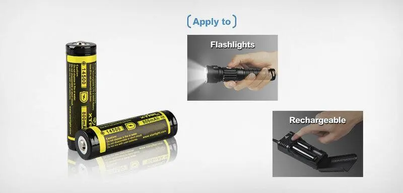 Επαναφορτιζόμενη μπαταρία LiIon AA R6 3,7V 800mAh XTAR - image 3