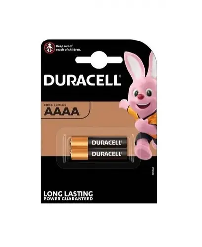 Αλκαλική μπαταρία 1.5V AAAA LR61- 2τεμ. σε συσκευασία DURACELL - 1