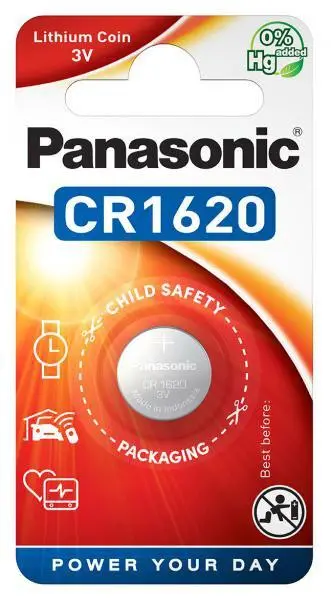 Baterie pastilă PANASONIC CR-1620, 3V, litiu