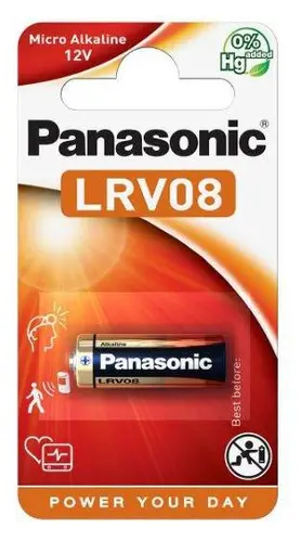 Baterie alcalină PANASONIC A23 LRV08, 12V, Pentru alarme, 1buc. blister - 1