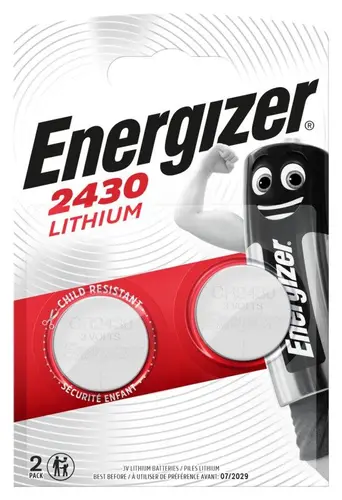Baterie buton cu litiu ENERGIZER CR2430, 3V, 2 buc. în blister, preț pentru 2 baterii - 1