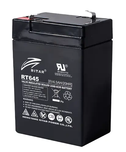 Μπαταρία μολύβδου RITAR, (RT645) AGM, 6V, 4.5Ah, 70/ 47/ 99mm, Ακροδέκτης1 - 1