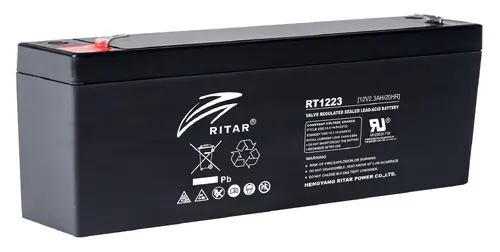 Μπαταρία μολύβδου RITAR (RT1223), 12V, 2.3Ah, AGM, 177/ 35/ 62 mm - 1