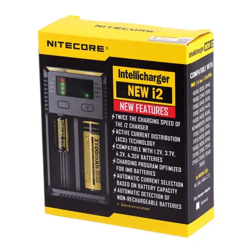 Φορτιστής NITECORE i2, Universal Charger, LiIon & NIMH, 18650, CR123, AA, AAA, C, D - 3