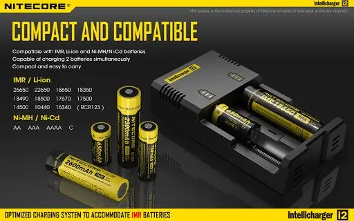 Încărcător NITECORE i2, Universal Charger, LiIon & NIMH, 18650, CR123, AA, AAA, C, D - image 3