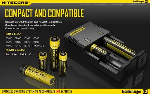 Зарядно у-во NITECORE i2, Universal Charger, LiIon & NIMH, 18650, CR123, AA, AAA, C, D - image 3