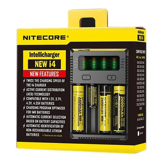 Зарядно у-во NITECORE i4, Universal Charger, LiIon & NIMH, 18650, CR123; AA, AAA, C, D - image 1