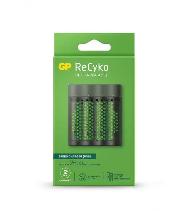 Зарядно устройство GP M451-270AAHCE-EB4, 4 AA, NiMH, 2600mAh, FAST