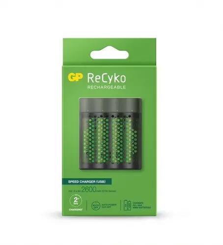Φορτιστής GP M451-270AAHCE-EB4, 4 AA, NiMH, 2600mAh, FAST - 1