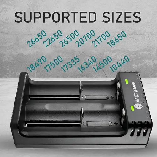 Φορτιστής για μπαταρίες LiIon 3,7v CR18650,CR123,14500 2 θέσεων USB micro LC-200 EverActive - 3