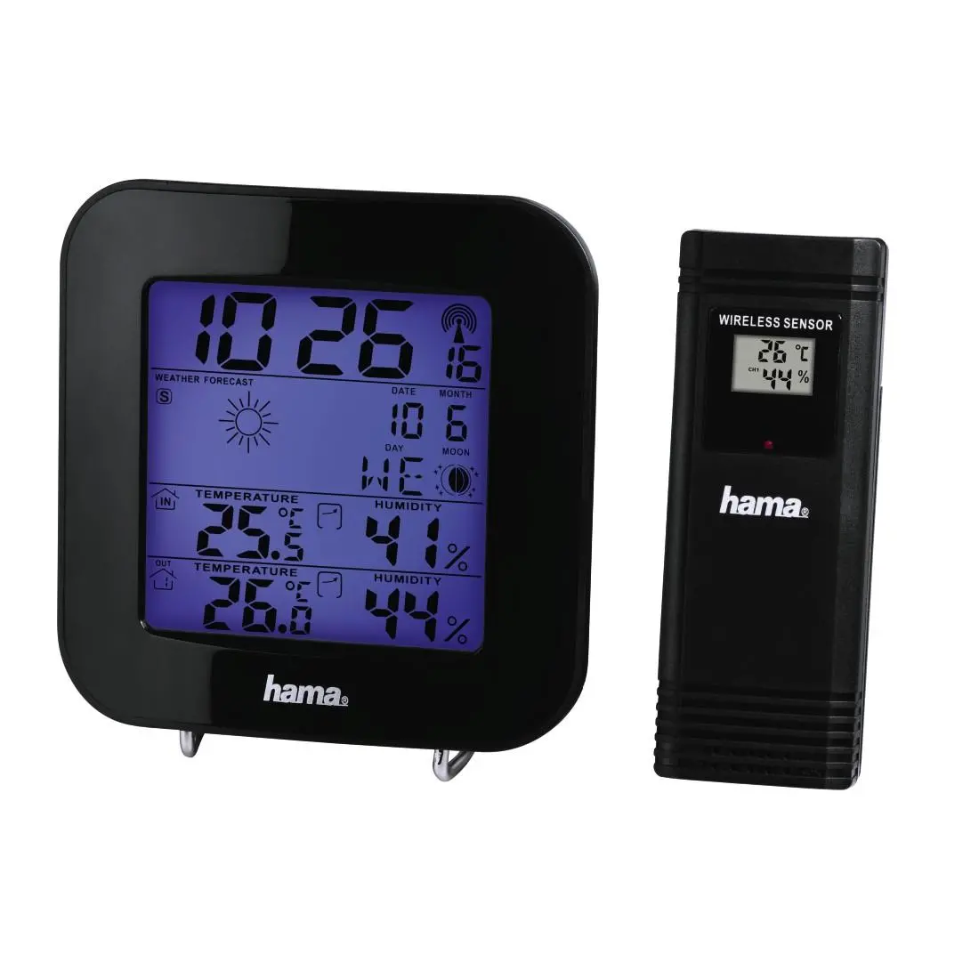 Stație meteo electronică HAMA EWS-200, Prognoza vremii, Negru - image 1