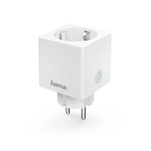 Смарт контакт HAMA Mini, WiFi, 3680W, 16A, Гласов контрол / приложения, Бял