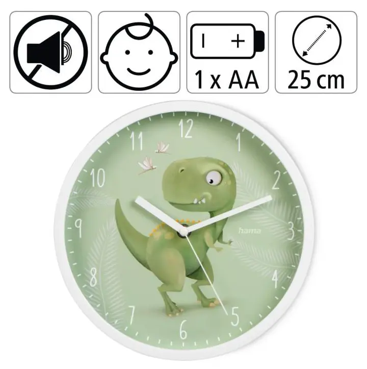 Детски стенен часовник Hama "Happy Dino" HAMA-186427  - image 3