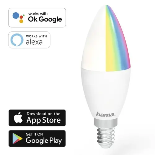 Димираща крушка HAMA WiFi-LED, RGBW, 5.5W, E14, 470 lm - image 2