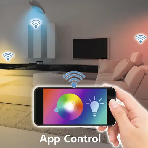 LED крушка HAMA, Wi-fi, 5.5W, 2700 - 6500 K, Димираща, RGB, GU 10, bulb - image 2
