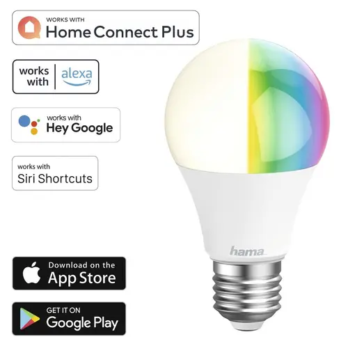 Смарт крушка HAMA, WLAN LED Димираща, RGBW, 10W, E27 - image 2