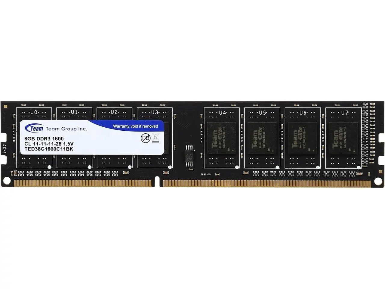 Μνήμη Team Group Elite DDR3 - 8GB, 1600 mhz, CL11-11-11-28 1.5V - image 1