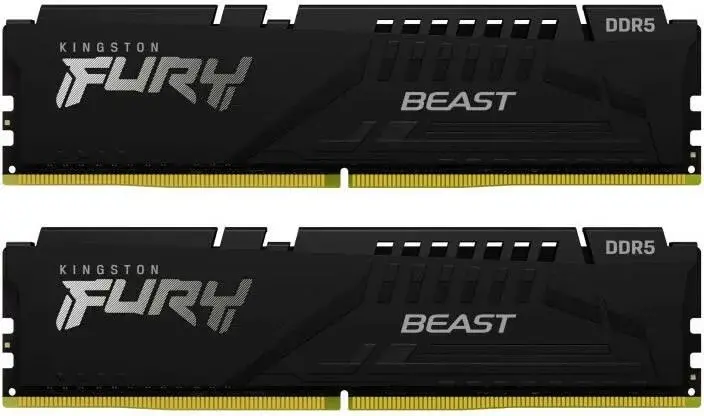 Μνήμη Kingston FURY Beast Black 64GB(2x32GB) DDR5 5200MHz KF552C40BBK2-64