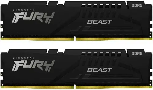 Памет Kingston FURY Beast Black 64GB(2x32GB) DDR5 5200MHz KF552C40BBK2-64