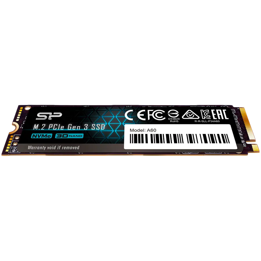 SSD Silicon Power A60 M.2-2280 PCIe Gen 3x4 NVMe 2ТB - image 1